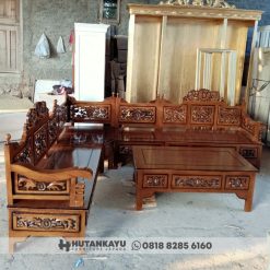 Kursi Sudut Tamu Mahkota Jati