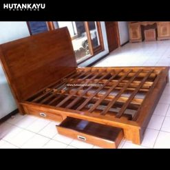 Tempat Tidur Dipan Laci Headboard Block